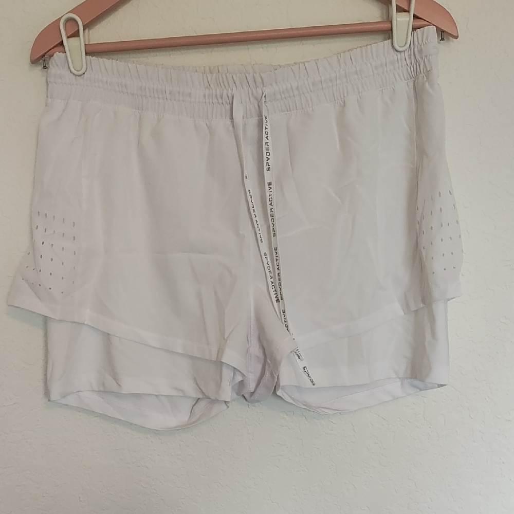 Women's White Athletic Shorts